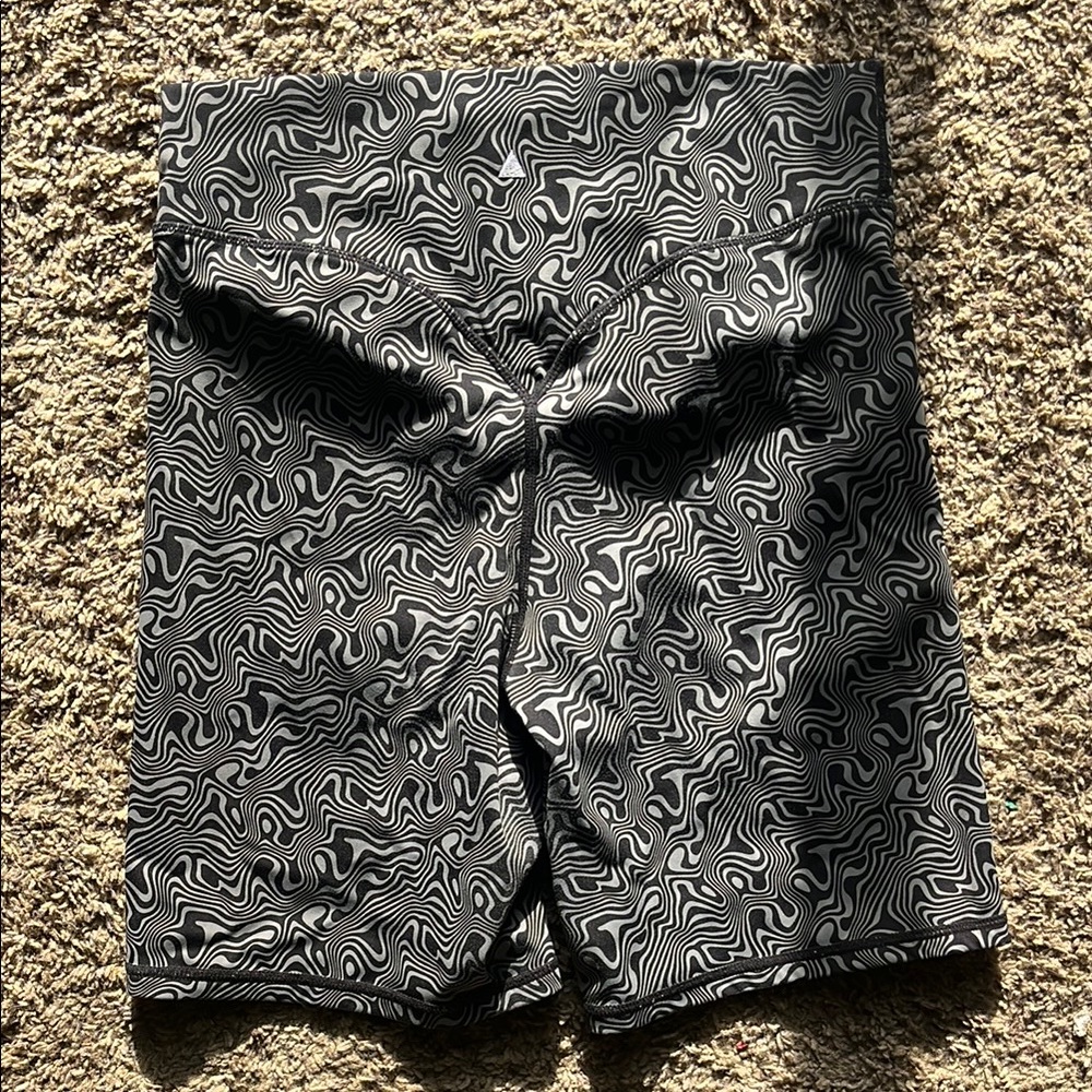 Black and White Patterned Shorts